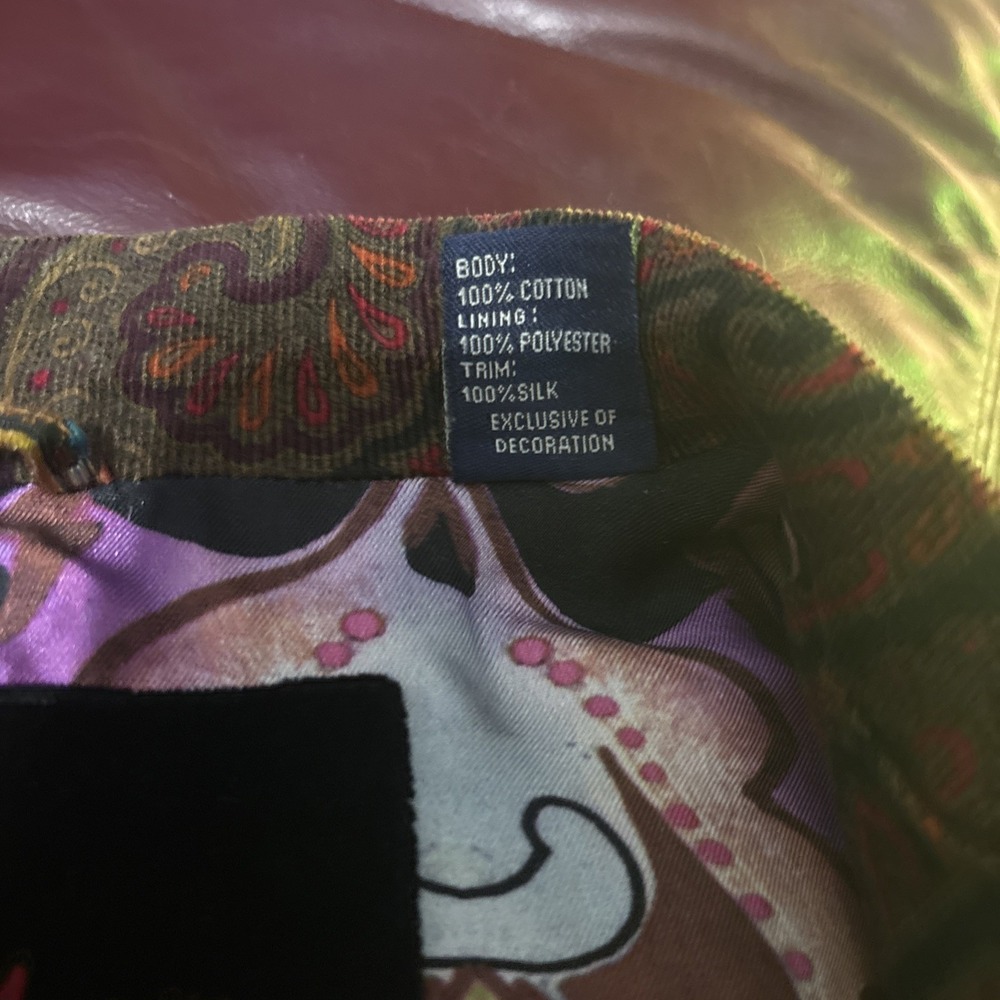 Robert Graham Men's Paisley Corduroy Silk Blazer Sport Coat Jacket Skull‎ Rare - Picture 16 of 16